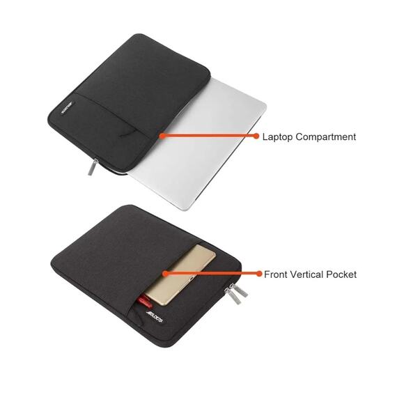 MOSISO Vertical Laptop Case Sleeve 14 inch Computer Sleeve Bag - Picture 4 of 5